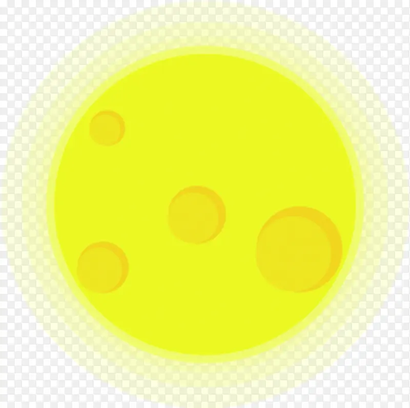 卡通黄色圆圈月球效果