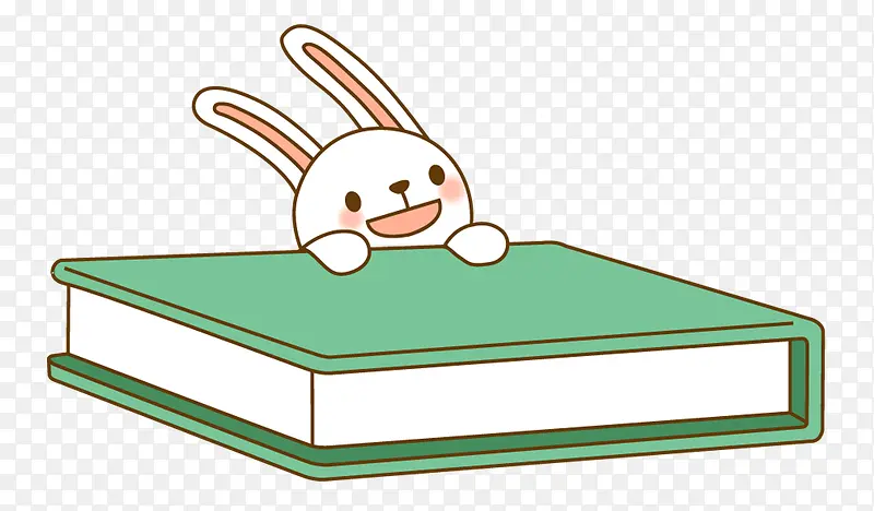 小兔子书本可爱学习