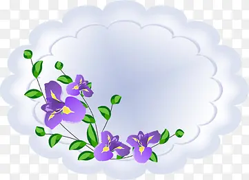 云朵紫花装饰板