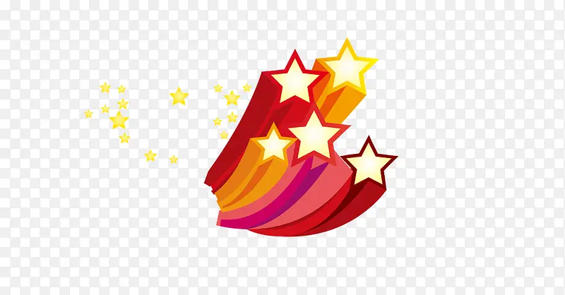 立体星星促销素材PSD模板下载