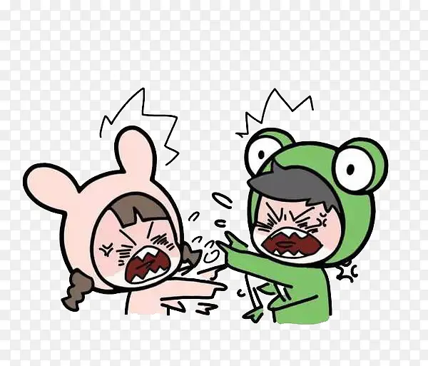 可爱卡通吵架PNG图片素材下载_图片编号9247621-PNG素材网