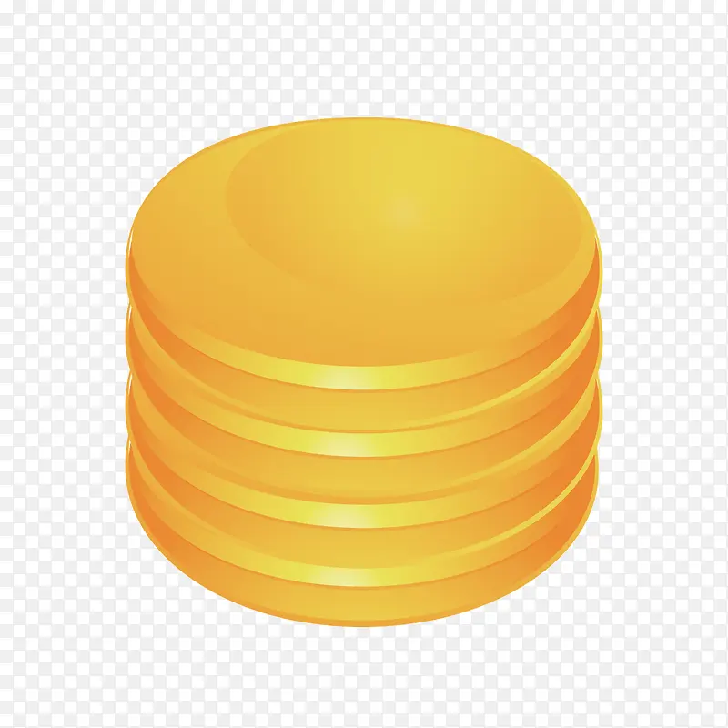 黄色柱形商务金币