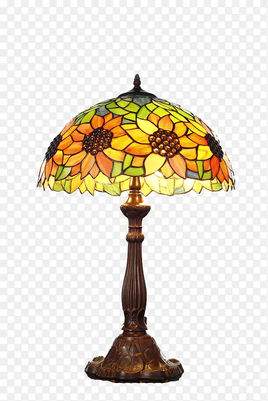 伞形印花台灯