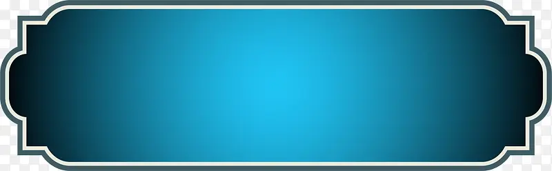 手绘蓝色卡片方框