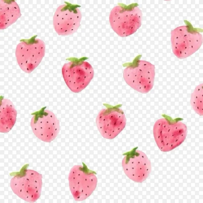 卡通粉色小草莓