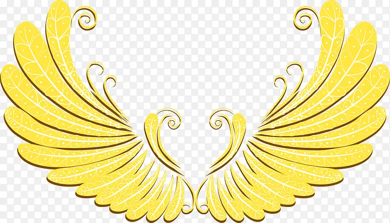 黄色创意翅膀
