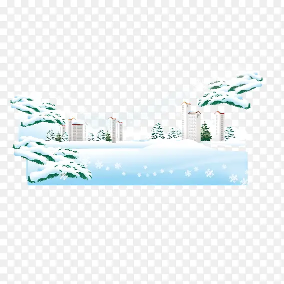 大雪中的城市