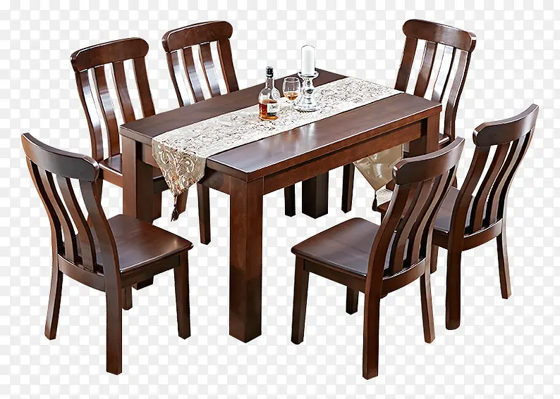 深色中式餐桌