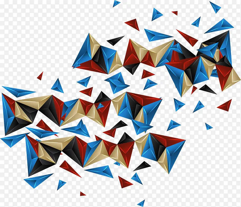 彩色三角块抽象背景