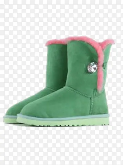 绿色雪地靴