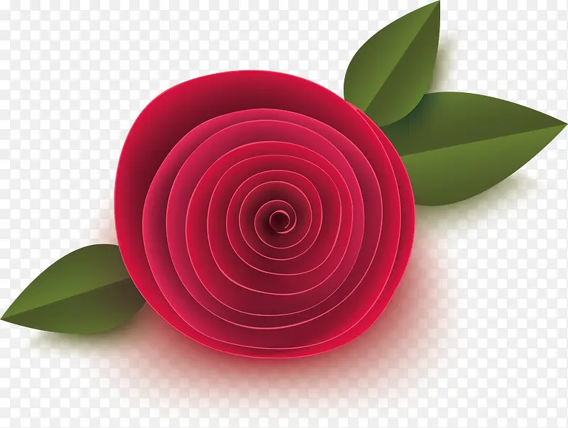 微立体红色玫瑰花