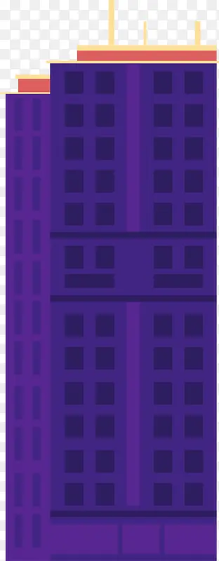 紫色卡通楼房