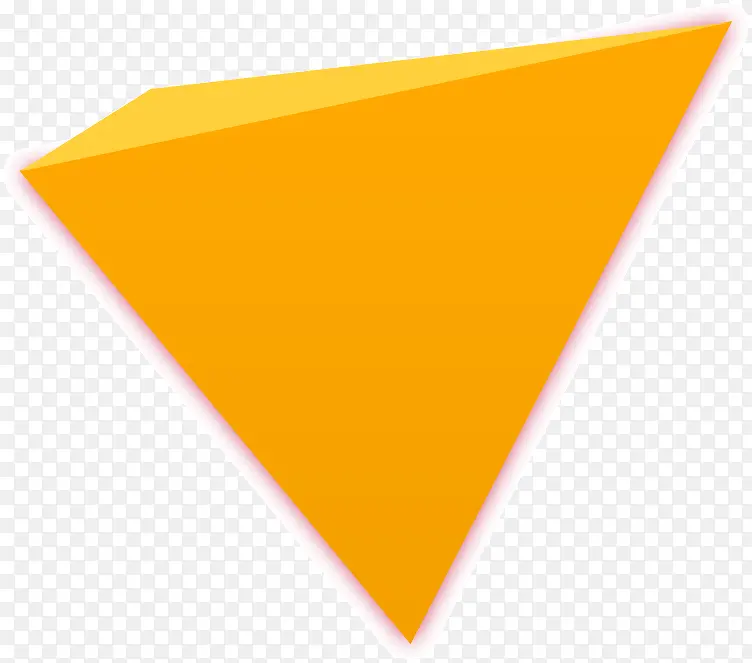 立体黄色三角形