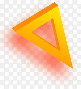 橙黄色三角形立体效果