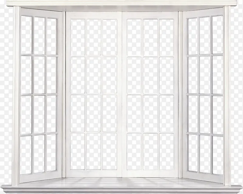 纯白色的窗台图片