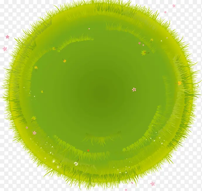 绿色草坪圆圈