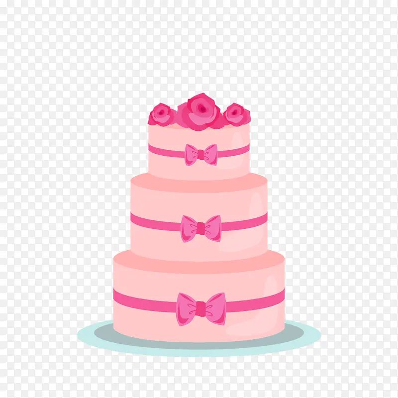 矢量粉色蛋糕