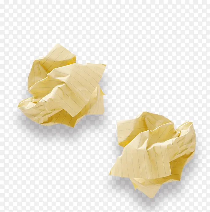 米黄色简约纸团装饰图案