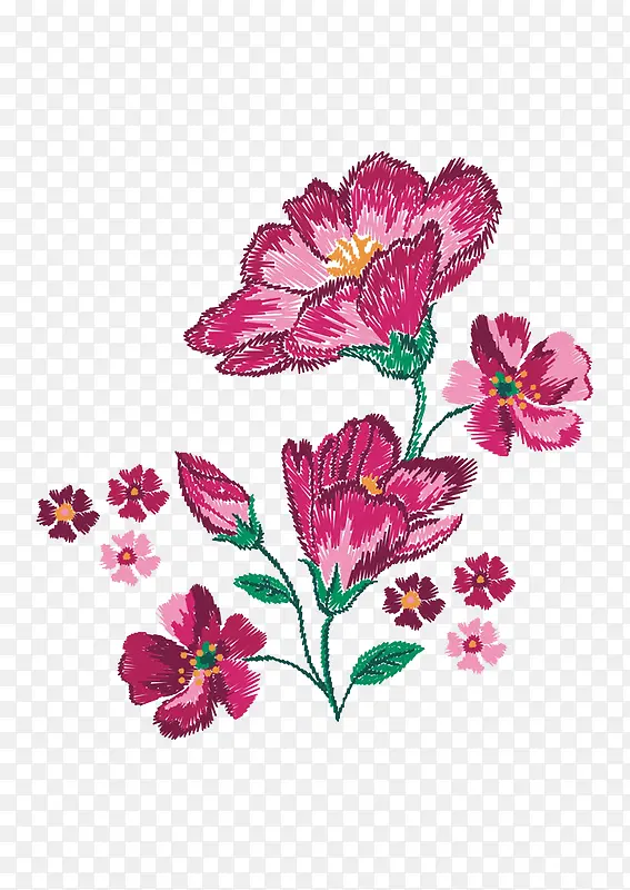 刺绣鲜花