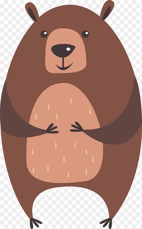 胖胖的卡通棕熊