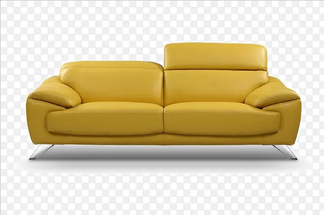 黄色真皮沙发