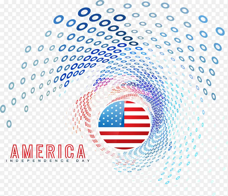 科技感美国独立日海报