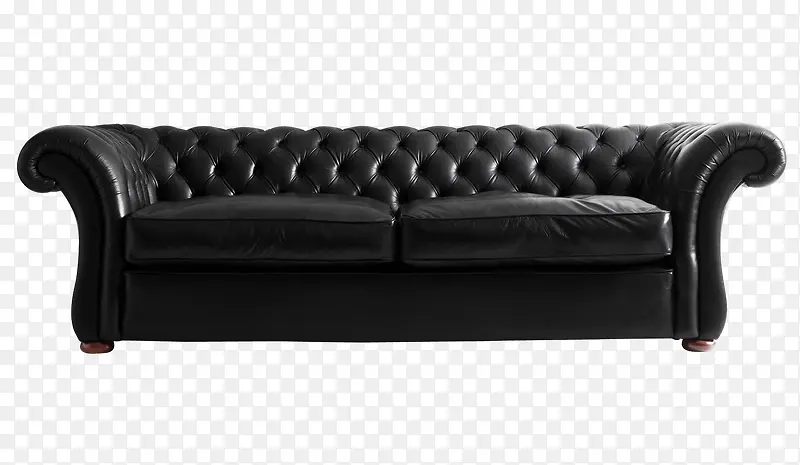 黑色皮质沙发