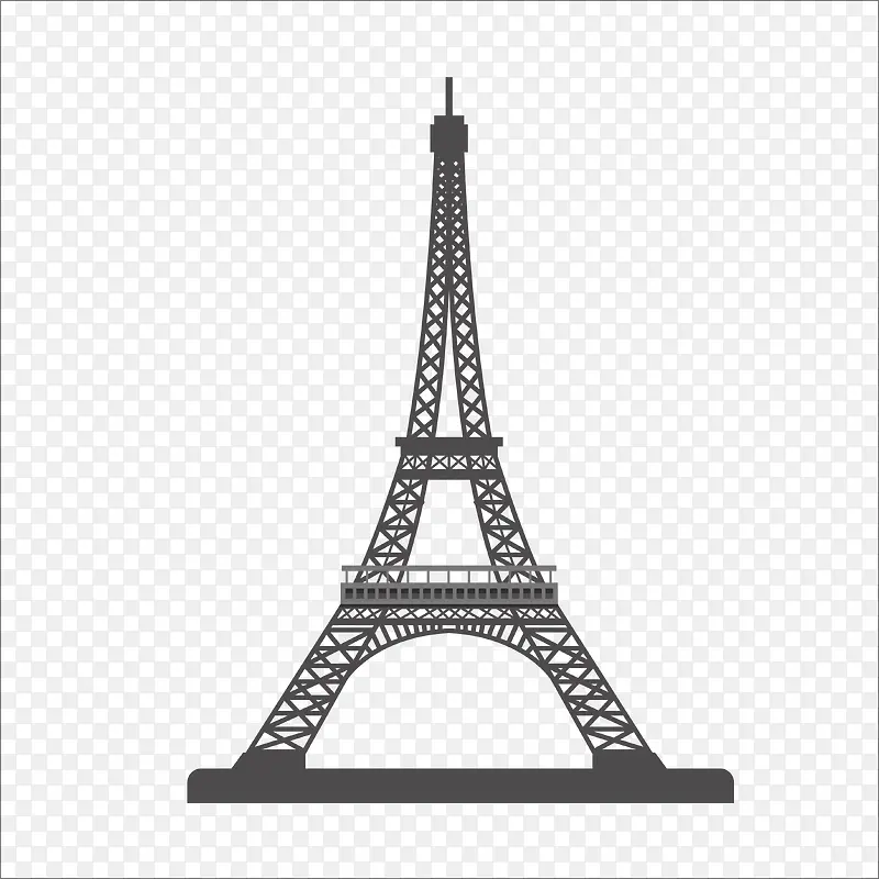 扁平化巴黎铁塔