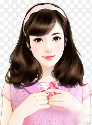 娇美可人现代手绘美女