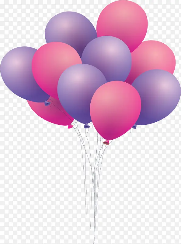粉紫色浪漫的气球