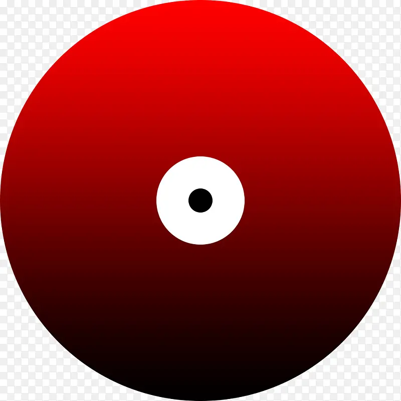 红色圆形唱片