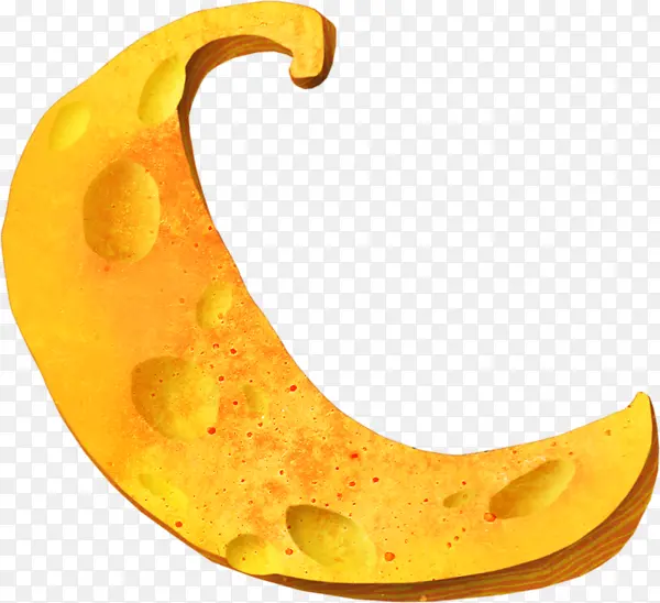 黄色香蕉月亮型芝士奶酪