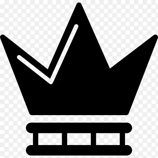 皇冠尖锐的黑色设计图标