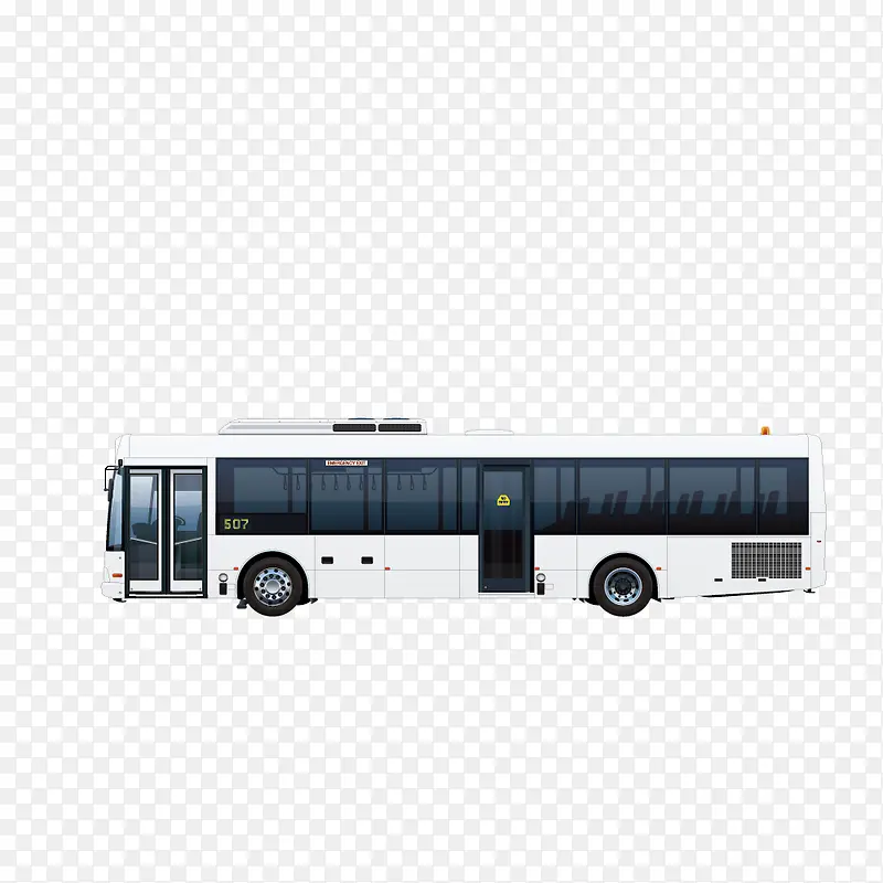 白色汽车公交车