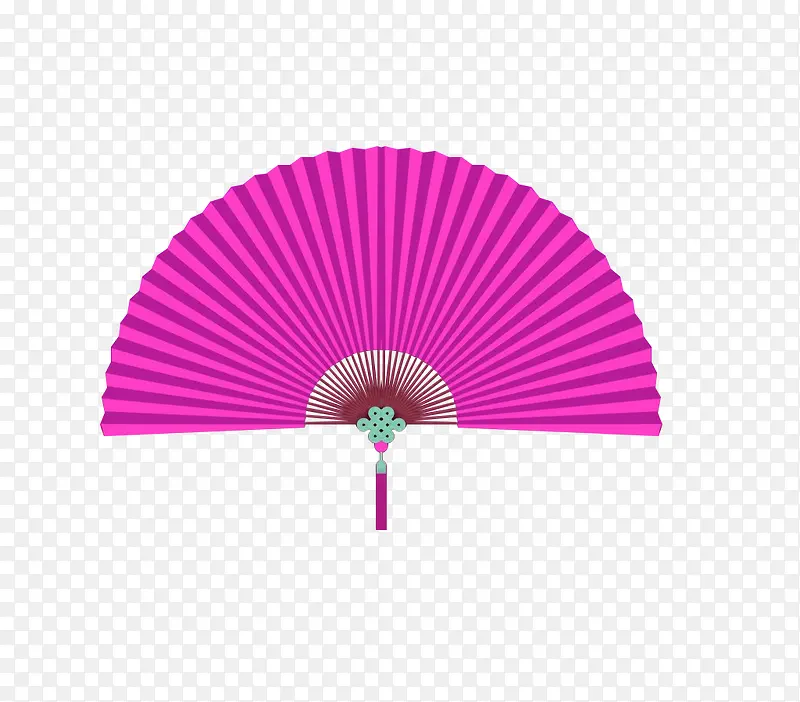 紫色中国风扇子装饰图案