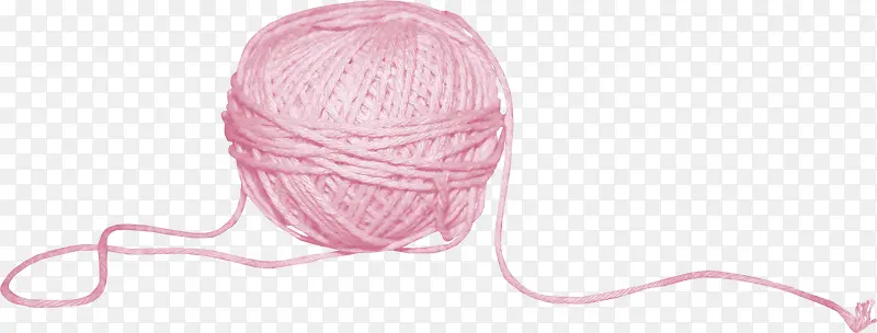 粉色毛线线团