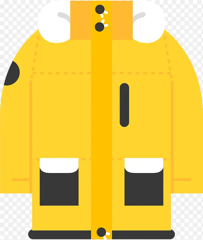 黄色时尚御寒外套