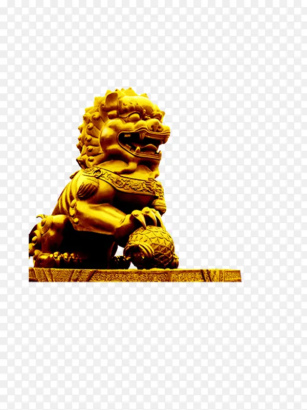 金色石狮子PNG图片素材下载_图片编号9276114-PNG素材网
