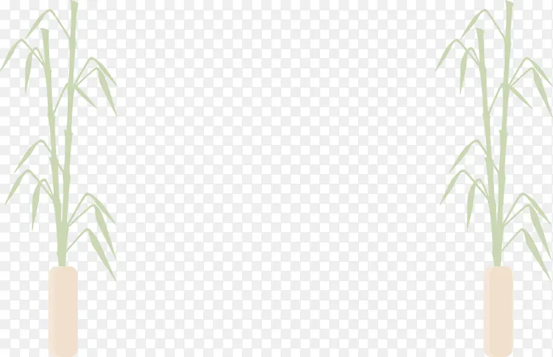 矢量手绘竹子