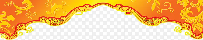 黄色个性经典花纹边框