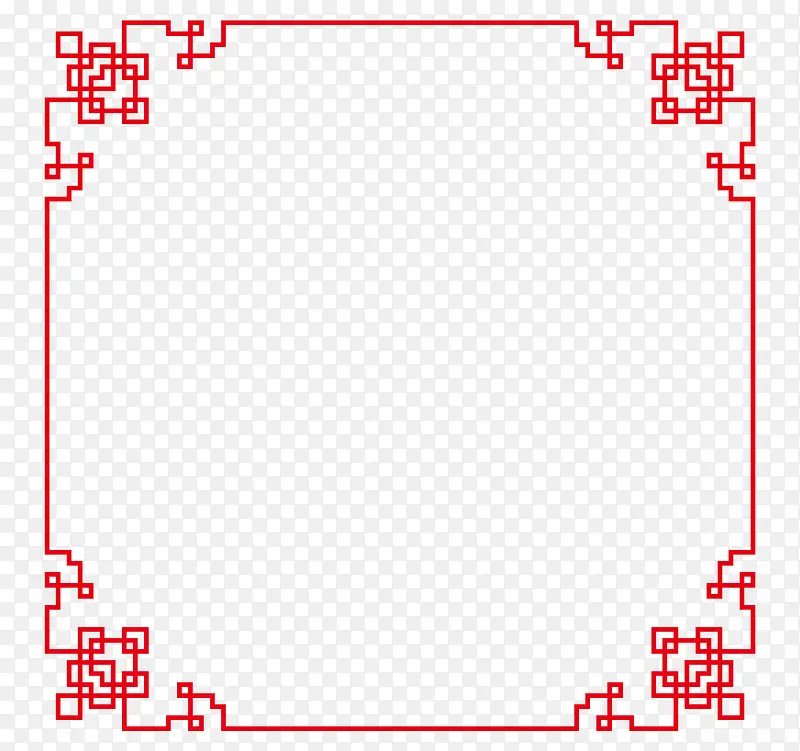 红色春节边框装饰矢量图