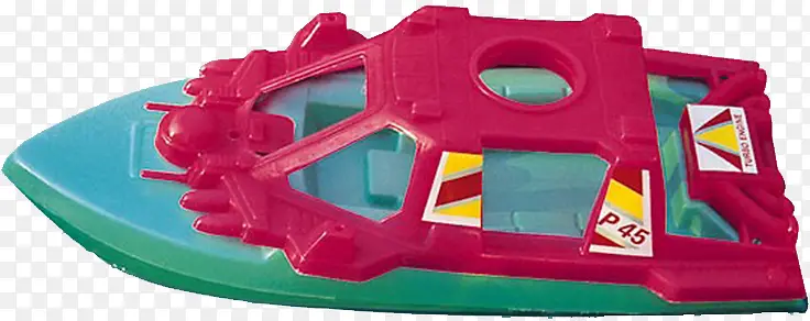 红色的玩具船