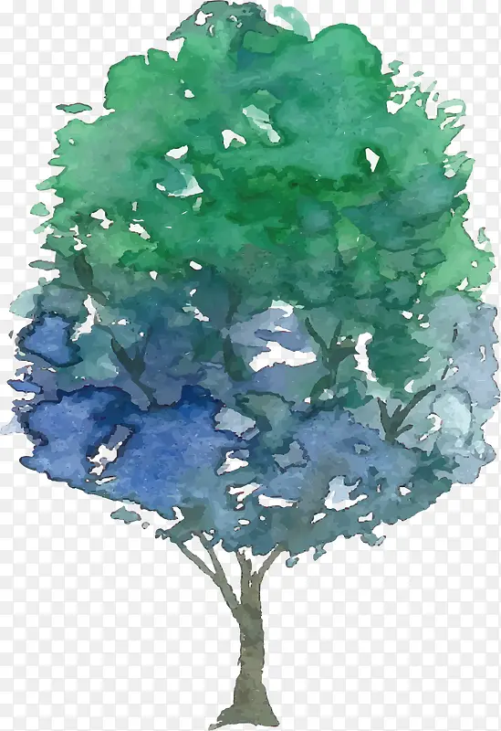 矢量图文艺卡通手绘树