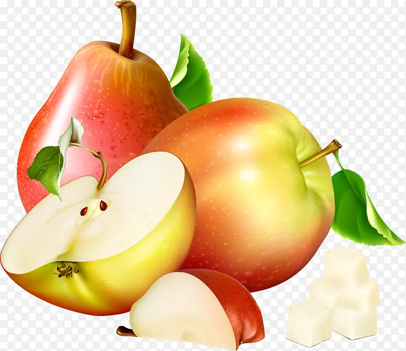 有机苹果和梨子
