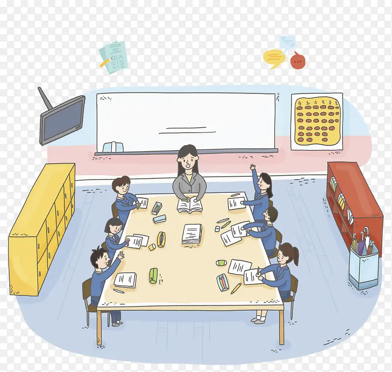 开会的人员
