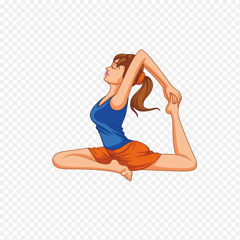女性瑜伽拉伸运动