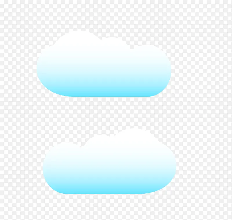 矢量淡蓝色两朵云彩图案