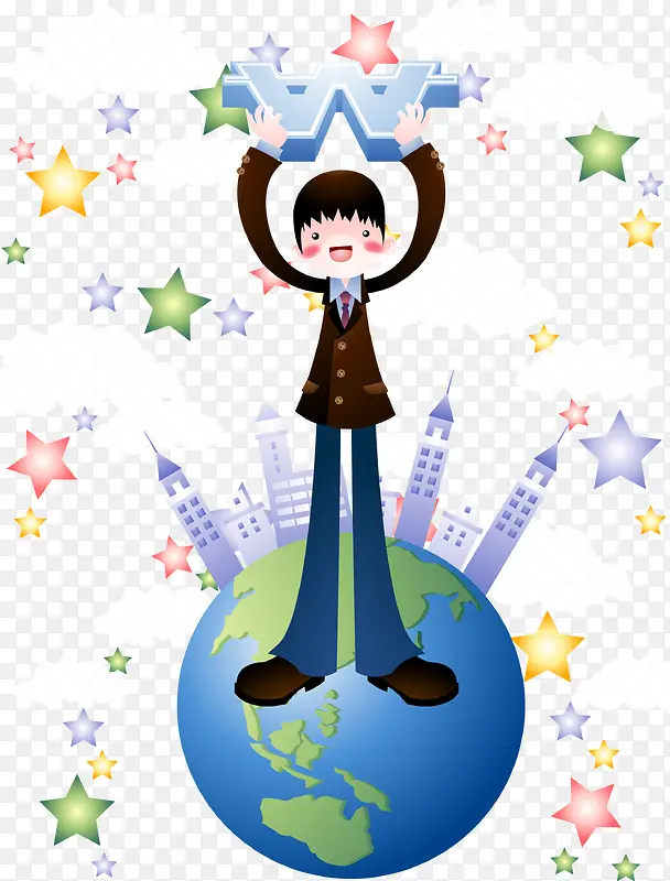 站在地球上的男人