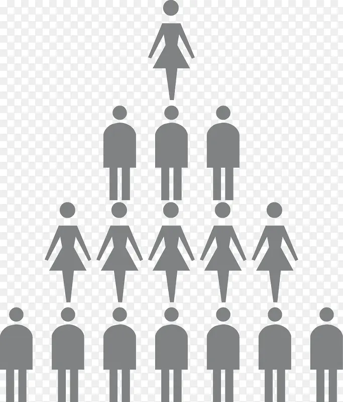 矢量PPT设计人口性别说明图