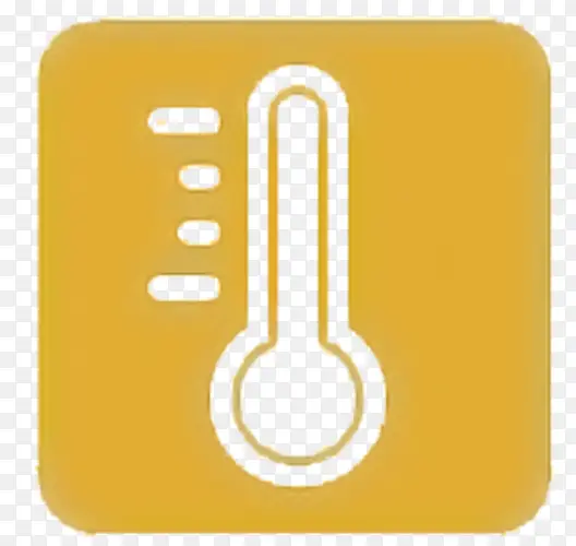 黄色卡通温度图标